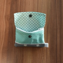 Kleine Geldbörse Mint/Grau